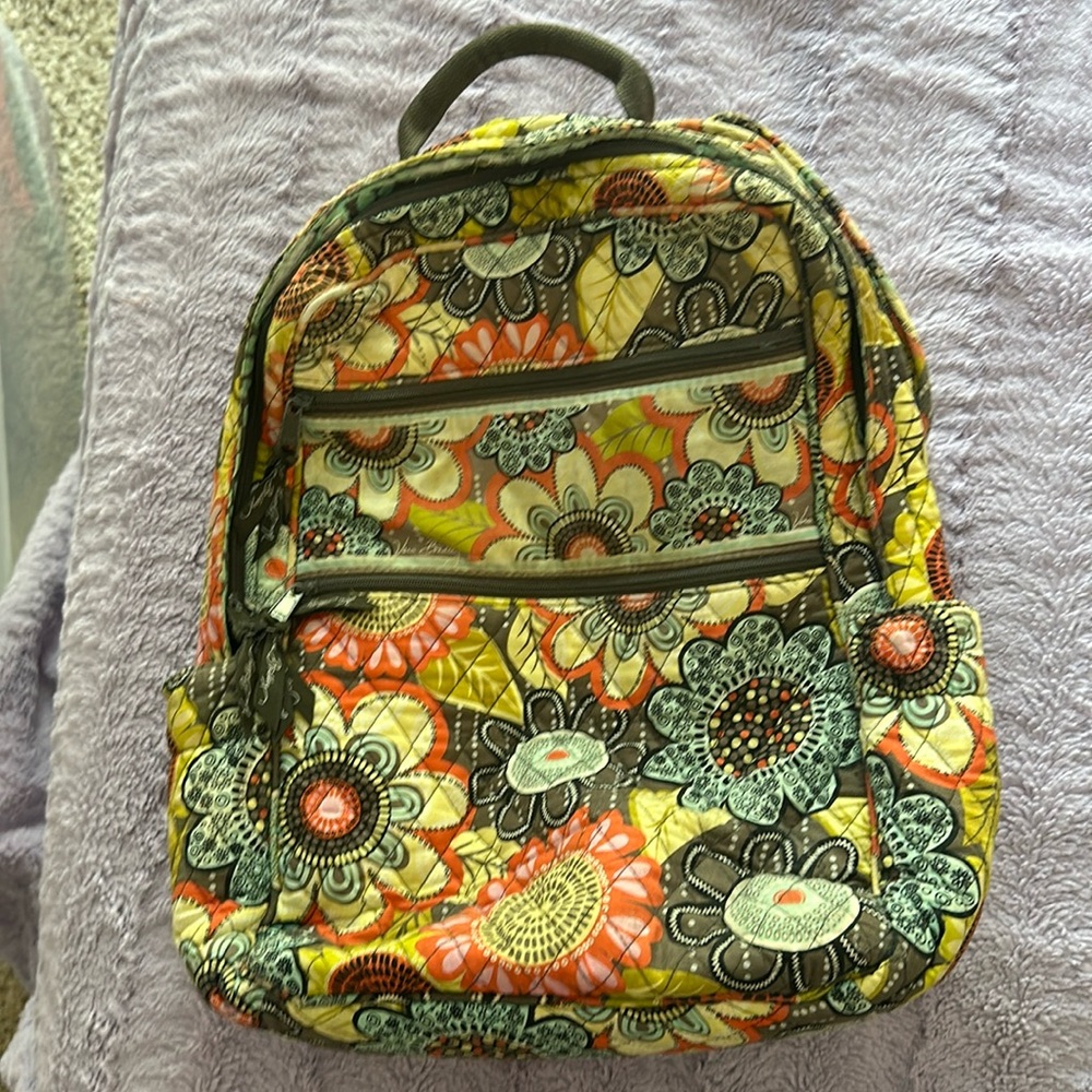 vera bradley flower shower backpack